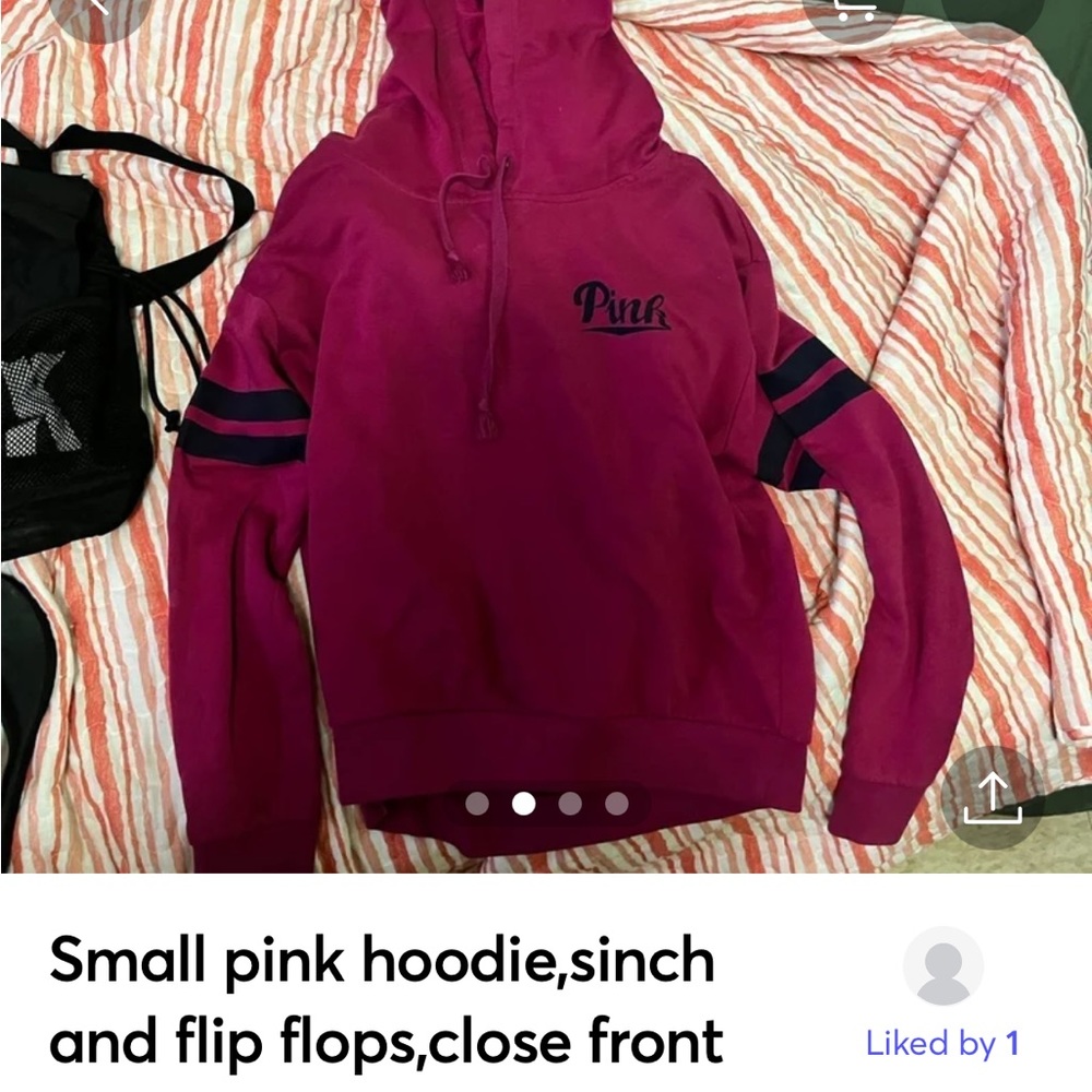 Victoria secret small hoodie pink cotton